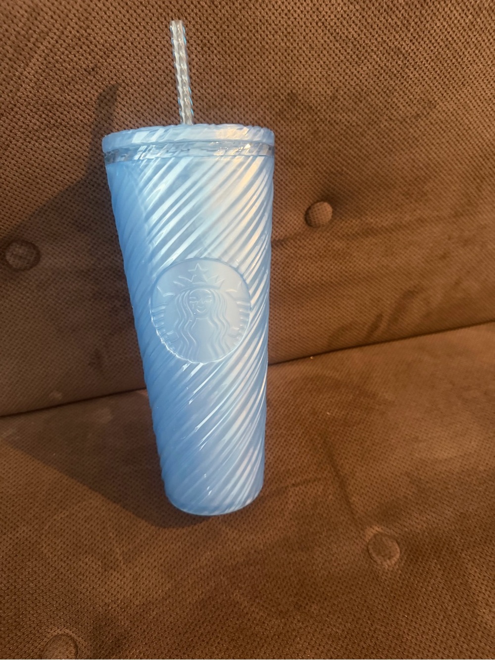 NEW Starbucks Summer Tumbler Cup 2024 Light Blue Swirl Venti 24oz
